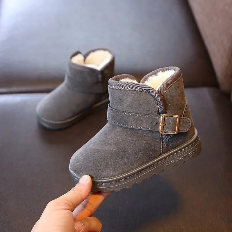 Winterstiefel für Kinder mit Plüschfutter und Schnalle – Warm und Rutschfest - Mon Bebé