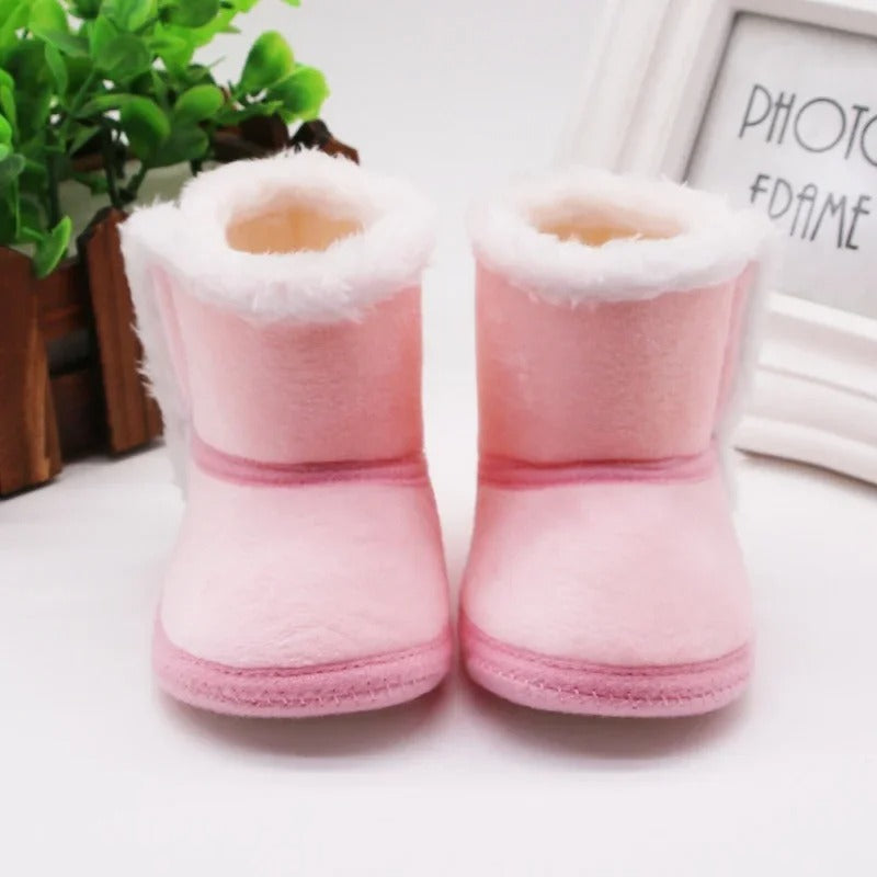 Kuschelige Baby-Winterstiefel mit Plüschfutter – Erhältlich in Blau, Rosa und Braun - Mon Bebé